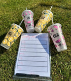 Custom Laminated A4 Weekly Main Meal Planner Menu - You Choose Colour Scheme + Magnetic Dry-Wipe Pen