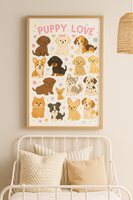 Puppy Love Wall Art – Cute Dog Print for Kids’ Room or Nursery