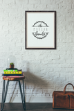 Personalised The Surname Family Wreath Simple Home Wall Decor Print